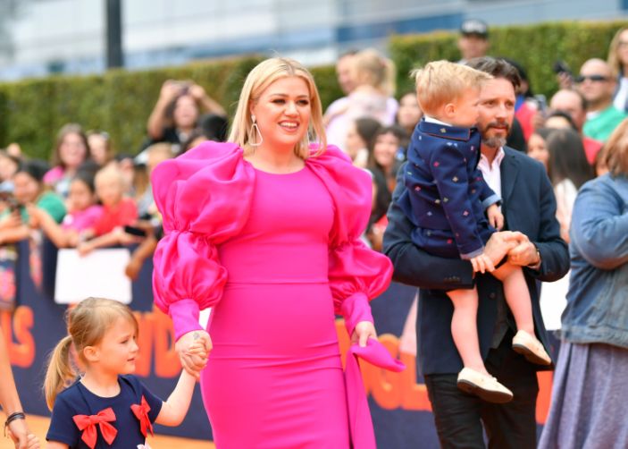 Kelly Clarkson, Remington Alexander Blackstock, and Brandon Blackstock attend STX Films World Premiere of "UglyDolls" at Regal Cinemas L.A. Live on April 27, 2019 in Los Angeles, California. (Photo by Emma McIntyre/Getty Images)
