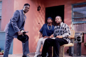From left: Bernie Mac, Chris Tucker and Ice Cube in ‘Friday’ in 1995. (PHOTO: NEW LINE CINEMA/EVERETT COLLECTION)