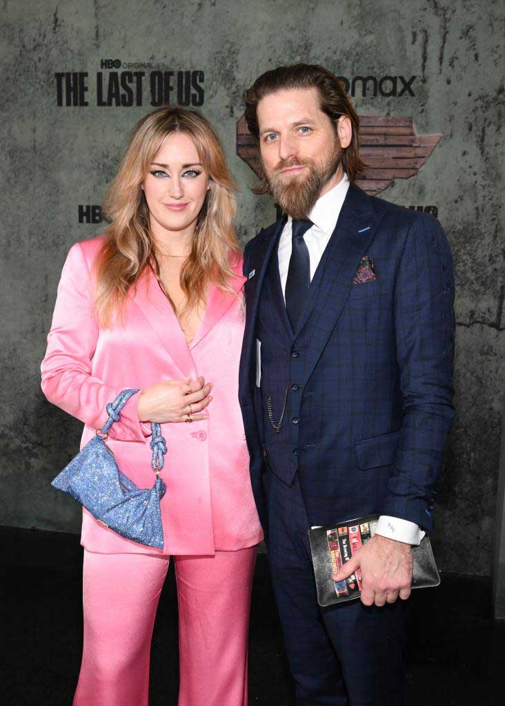 “The Last of Us” star Ashley Johnson and her former fiancé Brian Foster at the premiere of the HBO hit in LA in January 2023. Johnson has now launched a civil suit against Foster.
(Credits: Variety via Getty Images)