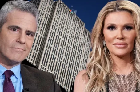 (L-R) Andy Cohen, NBC headquarters in New York, and Brandi Glanville (Credits: Getty Images)